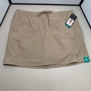 Women Eddie Bauer Tan Skirt Skort Size XL NWT Tulip Hem
